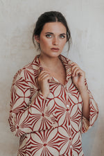 Red shirt dress