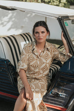 Mustard shirt dress