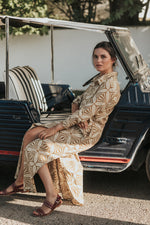 Mustard shirt dress