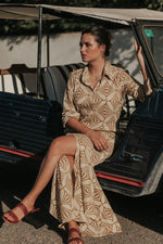 Mustard shirt dress