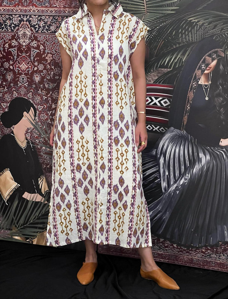 Linen pattern dress