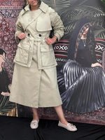 Beige trench coat