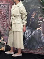 Beige trench coat
