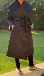 Black quilted jacket