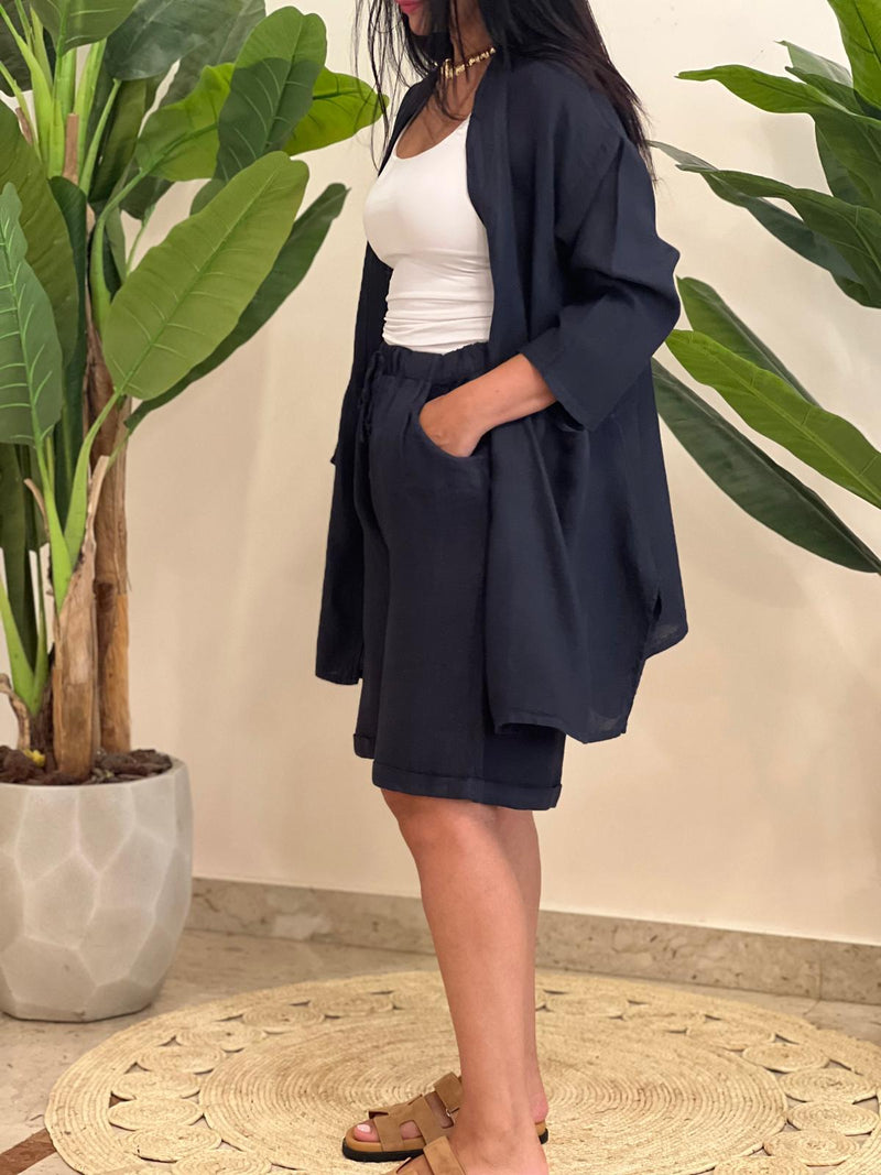 Short linen set