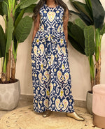 sleeveless patterned dress (available in colours)