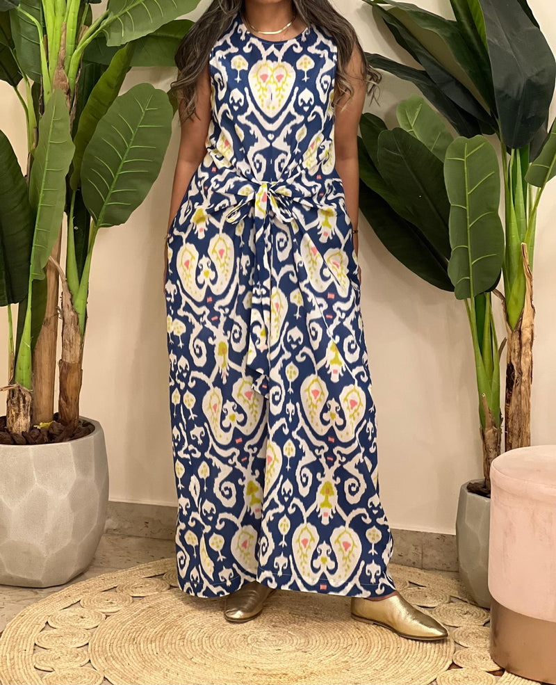sleeveless patterned dress (available in colours)