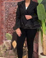 Black peplum jacket