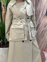 Beige trench coat