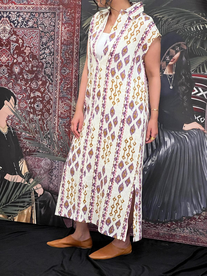 Linen pattern dress