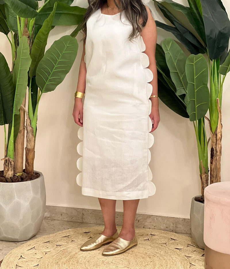 Linen white dress