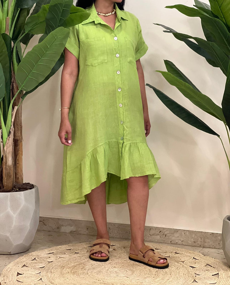Linen short dress