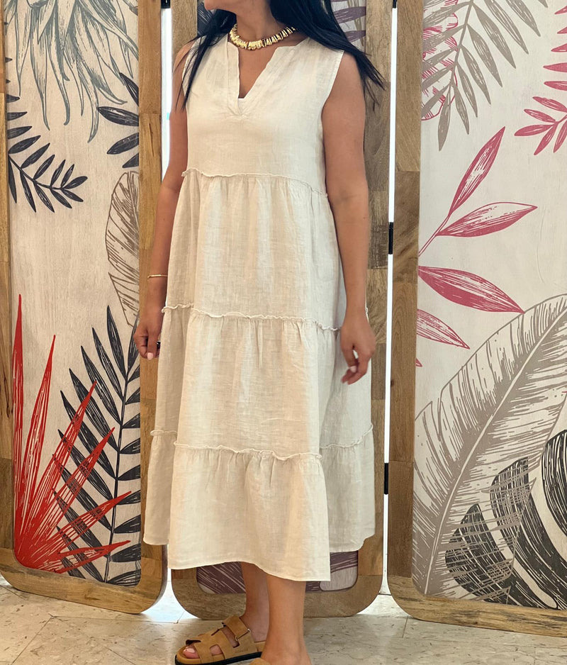 Linen sleeveless dress