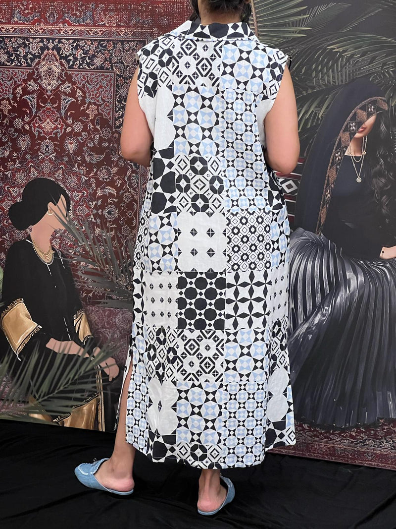 Linen pattern dress