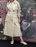 Beige trench coat
