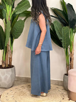 Sleeveless linen set (available in colours)