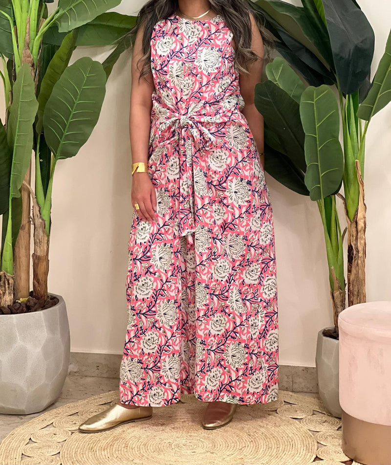 sleeveless patterned dress (available in colours)
