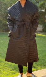 Black quilted jacket