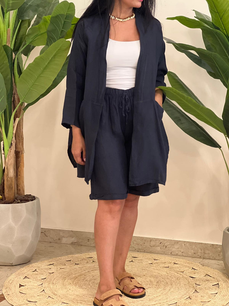 Short linen set