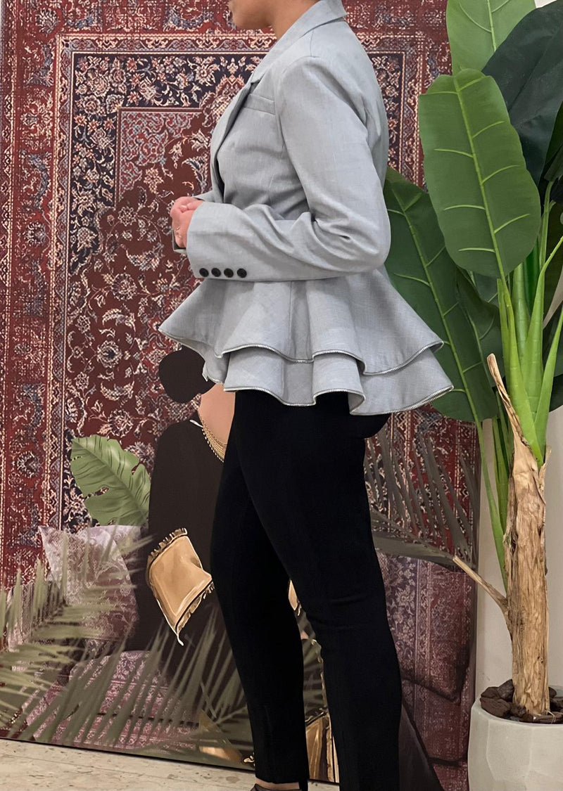 Grey peplum jacket