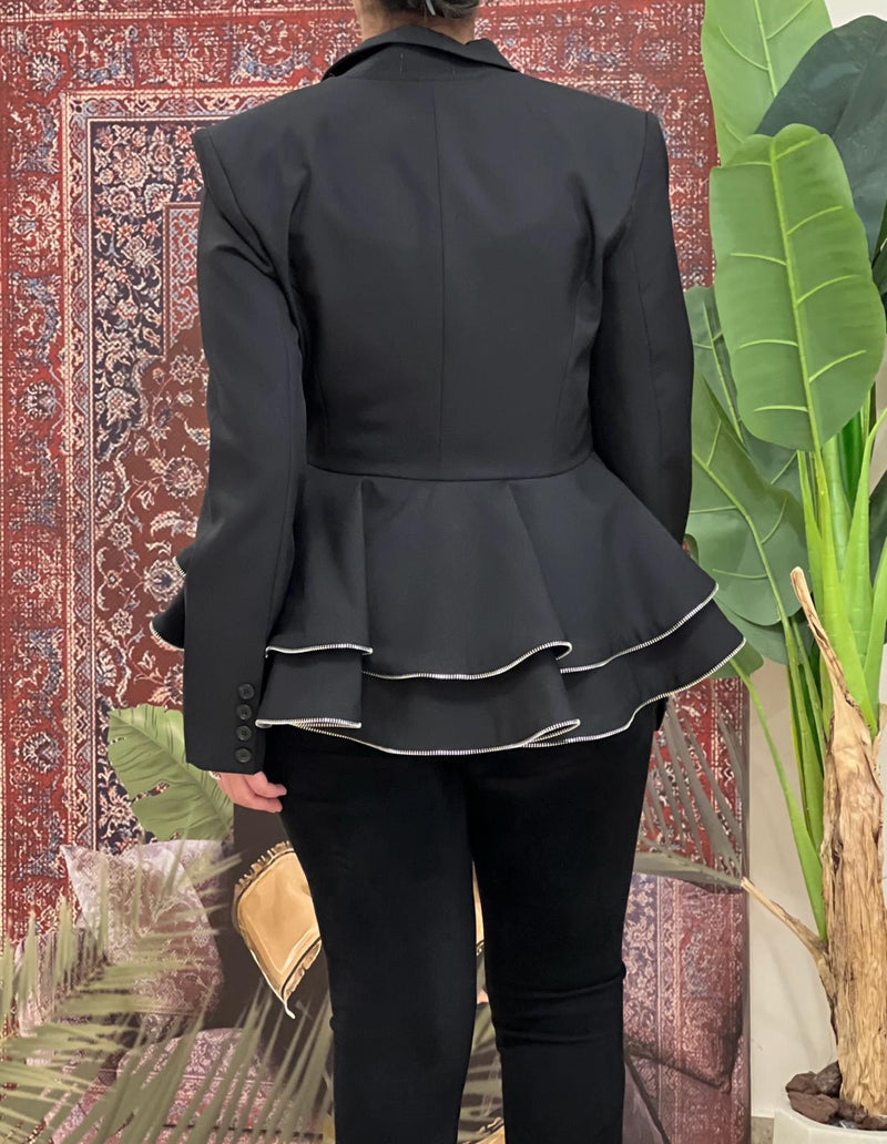 Black peplum jacket