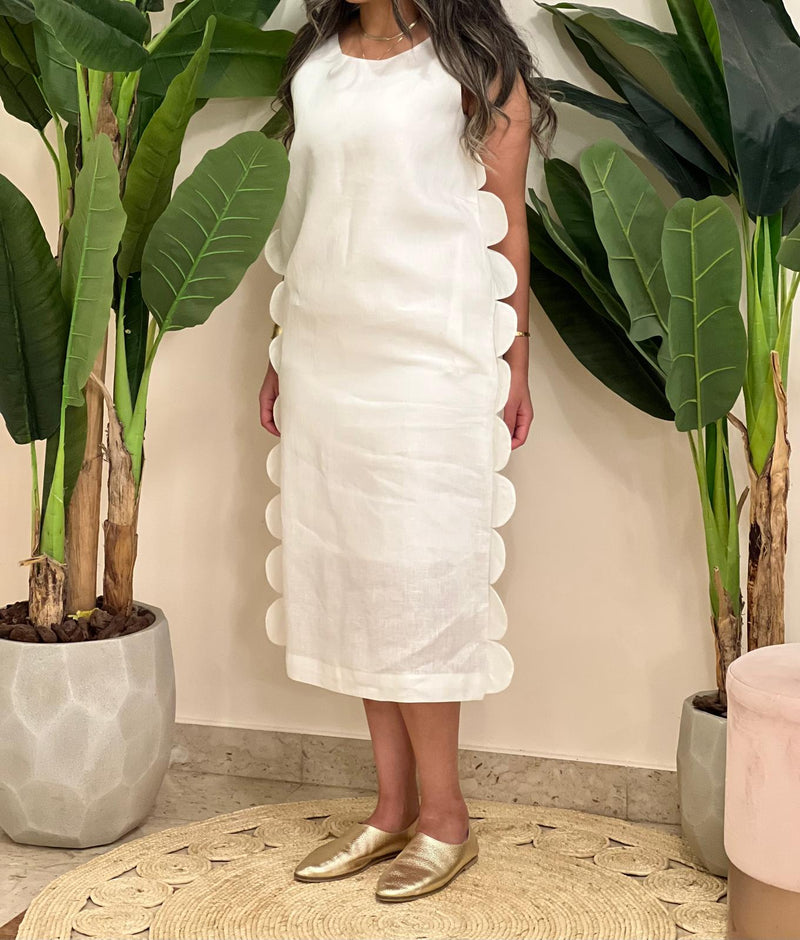 Linen white dress