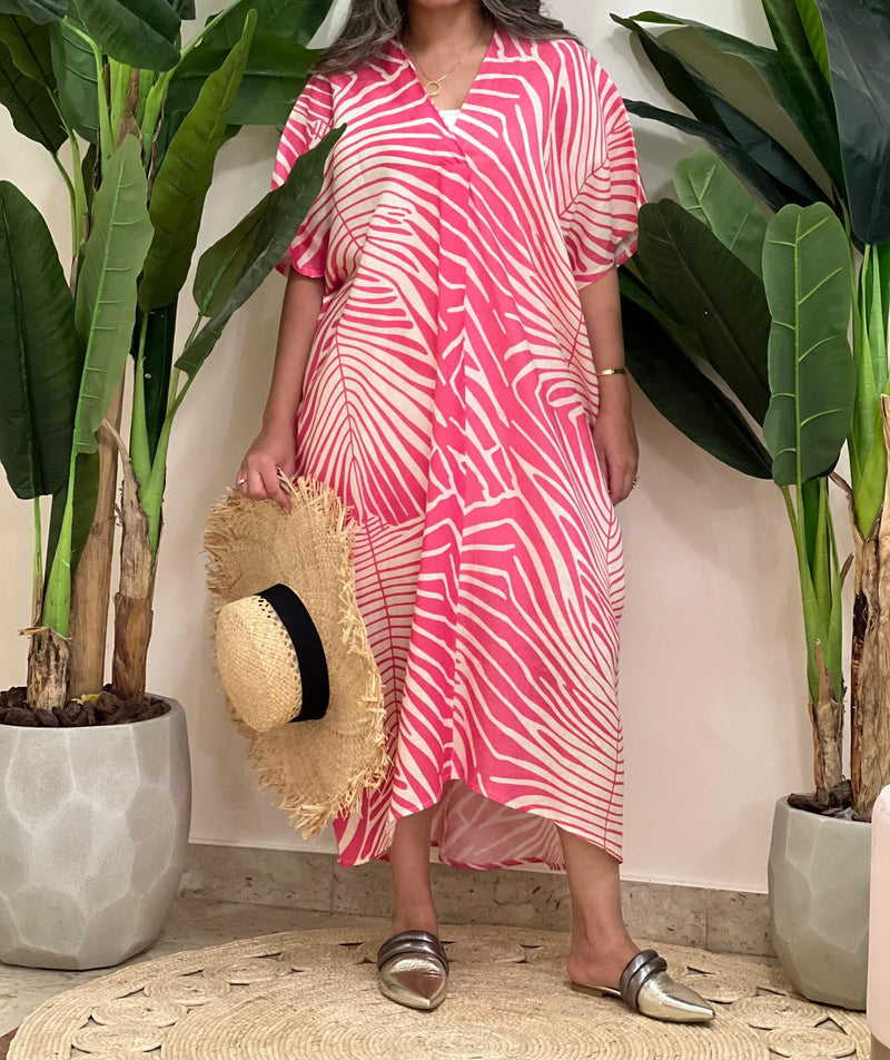 Linen patterened dress