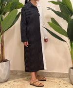 Linen striped dress