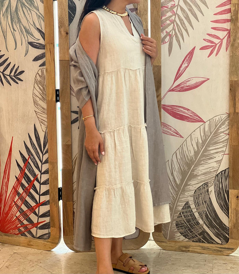 Linen sleeveless dress