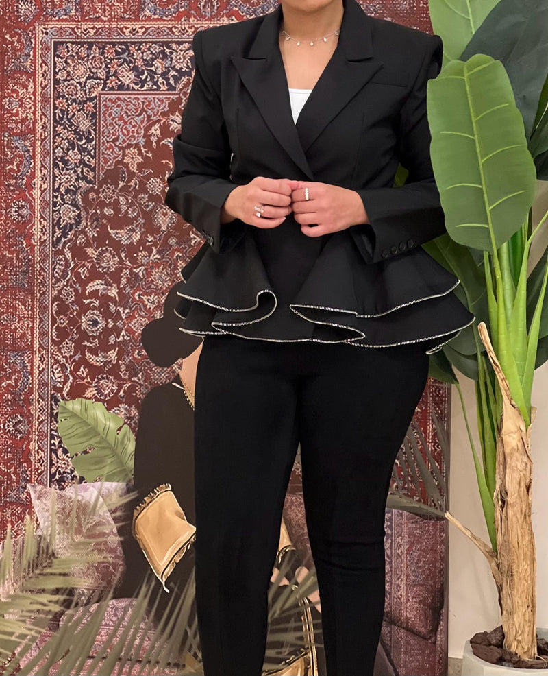 Black peplum jacket