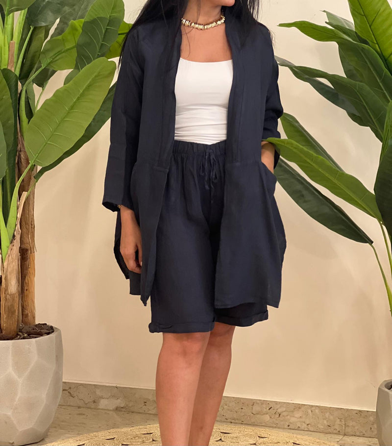 Short linen set