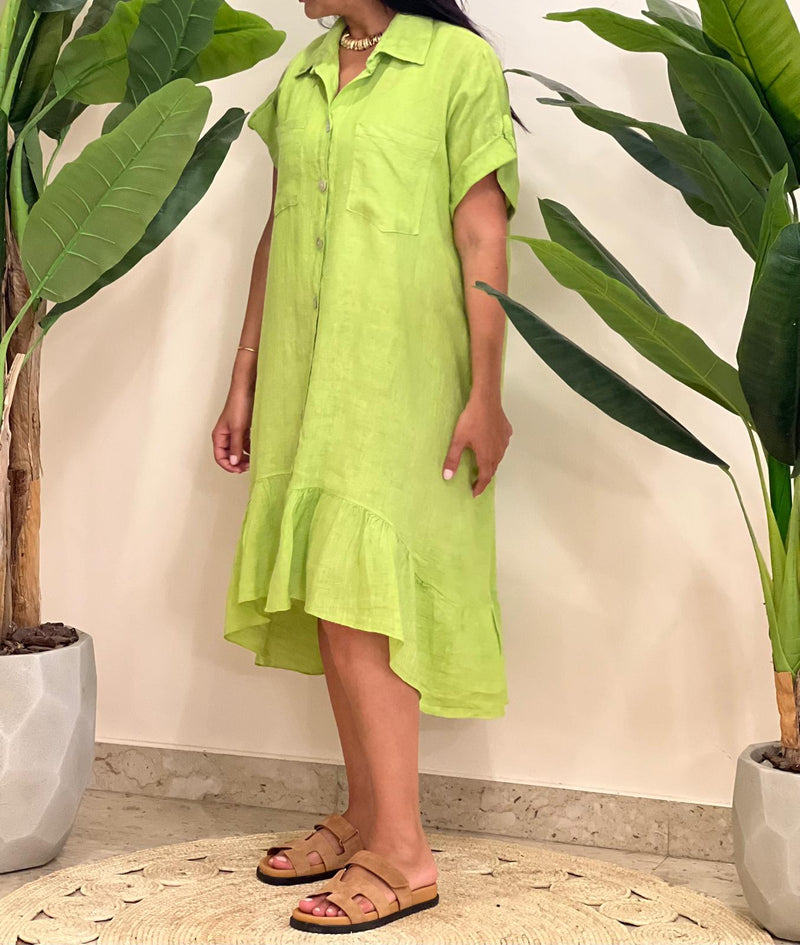 Linen short dress