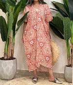 Linen patterened dress