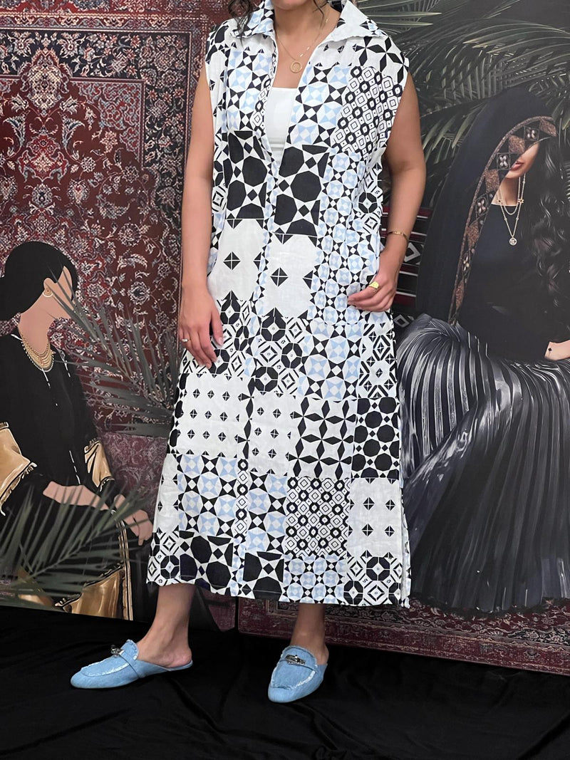 Linen pattern dress