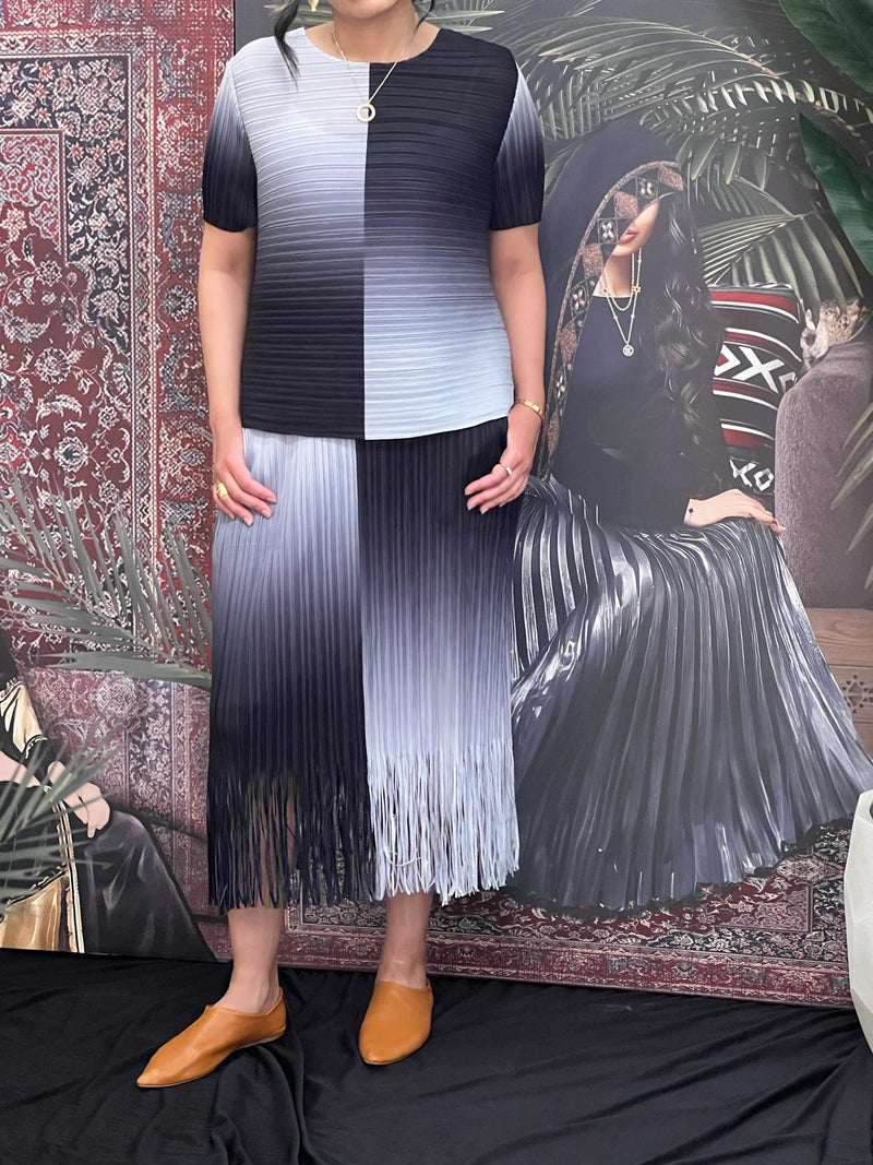 Black Pleated set