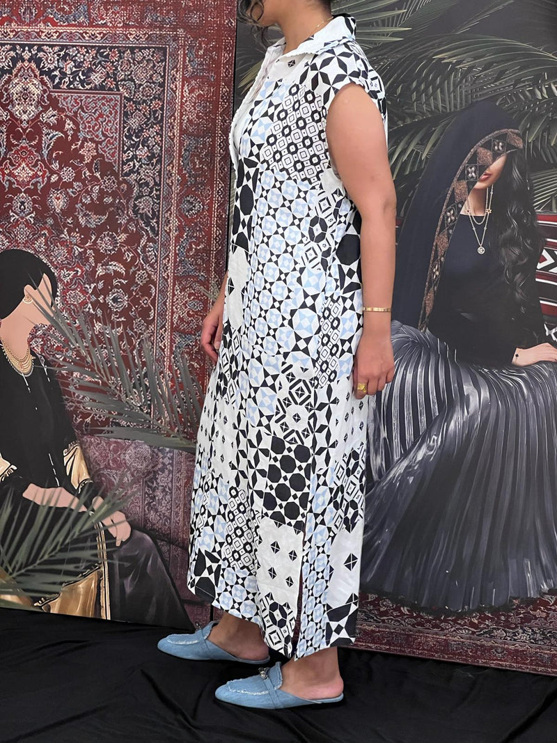 Linen pattern dress