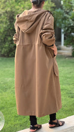 Trench coat with black line