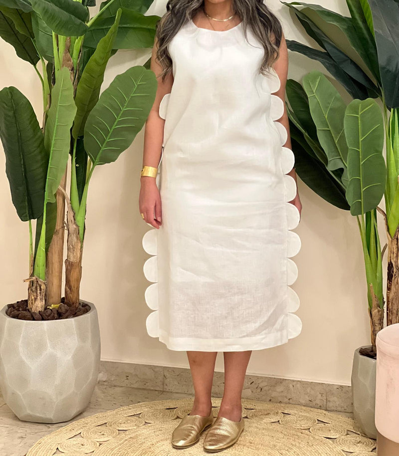Linen white dress