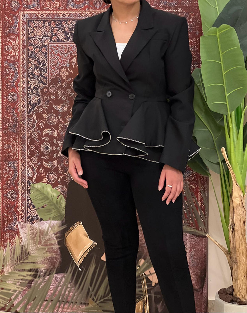 Black peplum jacket