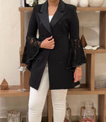 Black blazer with lace