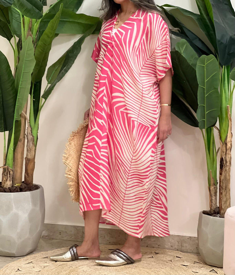 Linen patterened dress