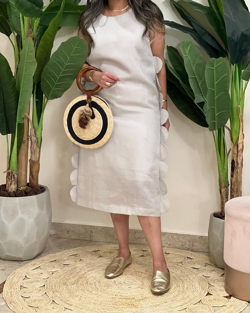 Linen white dress