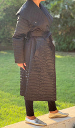 Black quilted jacket