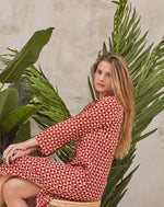 Red shirt dress