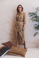Mustard shirt dress (without belt)