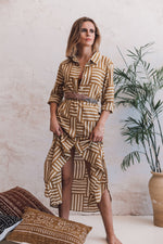 Mustard shirt dress (without belt)