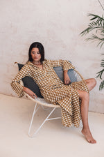 Mustard shirt dress