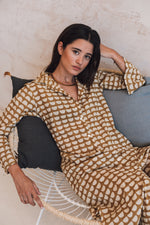 Mustard shirt dress