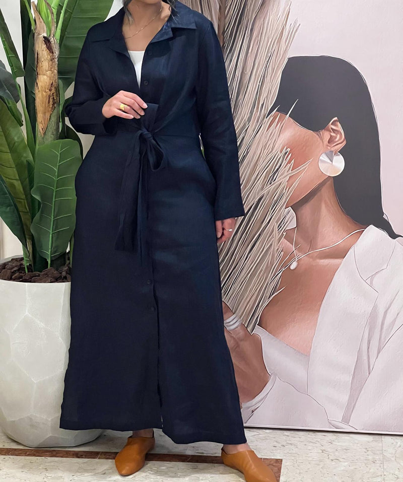 Navy Linen dress