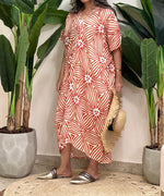 Linen patterened dress